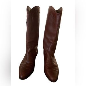 Vaneli Cowboy Brown leather boots . Size 7M
